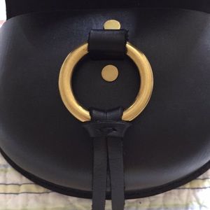Madewell black leather fanny pack